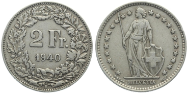 2 Franken 1940 B